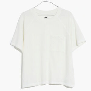 New Madewell MWL Skyterry Raglan Tee Lighthouse Size XXS